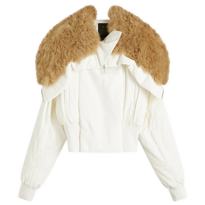Photo: Rick Owens Men's x Moncler Alice Parka Jacket in Milk