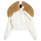 Rick Owens Men's x Moncler Alice Parka Jacket in Milk