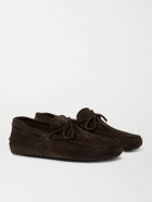 Tod's - Gommino Suede Driving Shoes - Brown