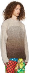 ERL Brown Gradient Rainbow Sweater