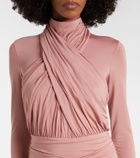 Balmain Ruched jersey midi dress