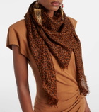 Isabel Marant Leopard-print cashmere and wool scarf
