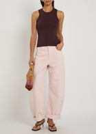 Frame The Bubble Barrel-leg Jeans Pink