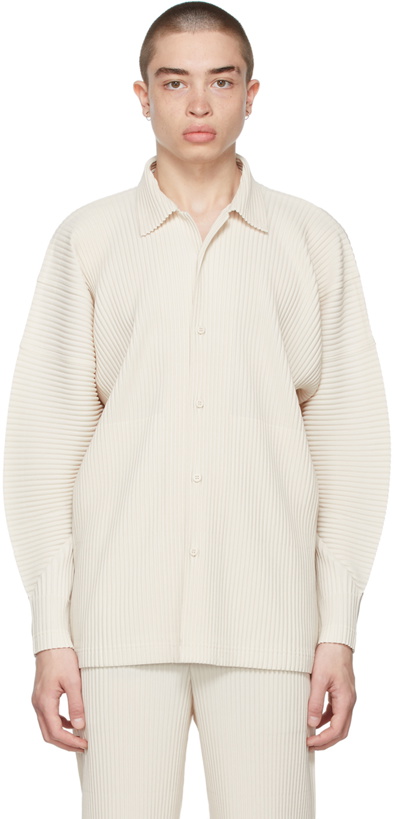 Photo: Homme Plissé Issey Miyake Off-White Monthly Color April Shirt