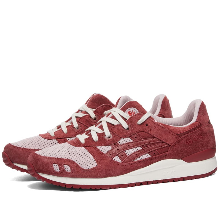 Photo: Asics Men's Gel-Lyte Iii Og Sneakers in Watershed Rose/Beet Red