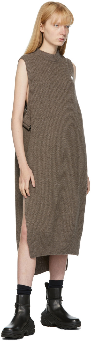 Moncler Genius 4 Moncler Hyke Taupe Cashmere Knit Dress Moncler Genius