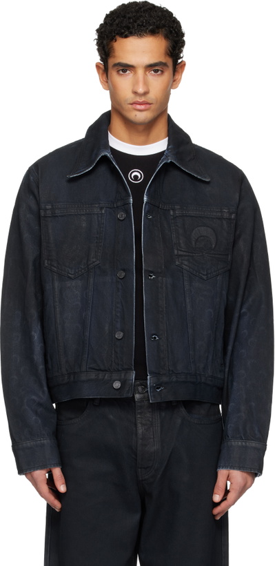 Photo: Marine Serre Black Moon Waxed Denim Jacket