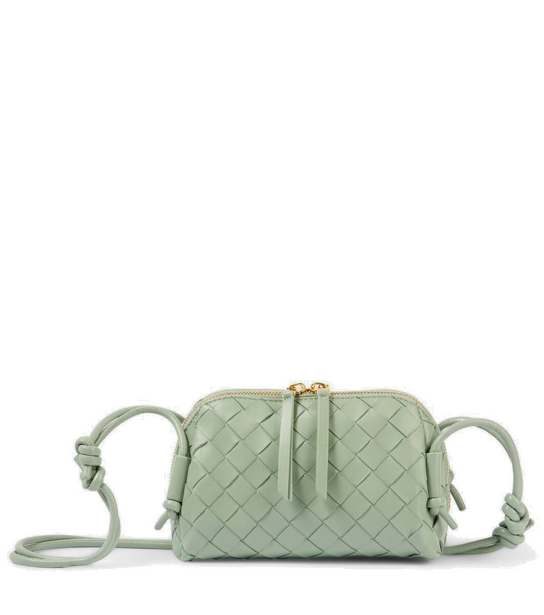 【関税&送料込】Bottega Veneta Army Green Leather Concert Cr Concert leather crossbody bag in green - Bottega Veneta