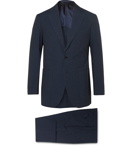 Beams F - Unstructured Cotton-Seersucker Suit - Blue