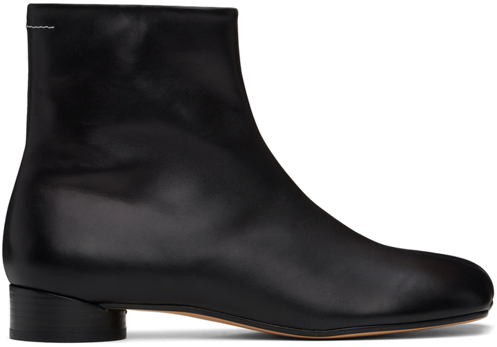 Photo: MM6 Maison Margiela Black Anatomic Ankle Boots