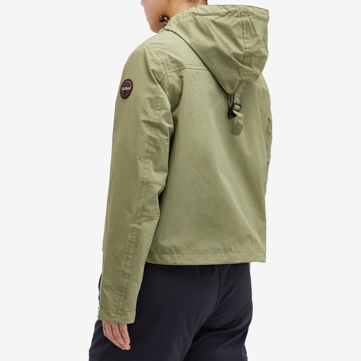 Napapijri Women's Zip Rainforest Windbreaker Jacket in Green Lichen
