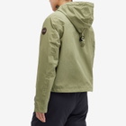 Napapijri Women's Zip Rainforest Windbreaker Jacket in Green Lichen