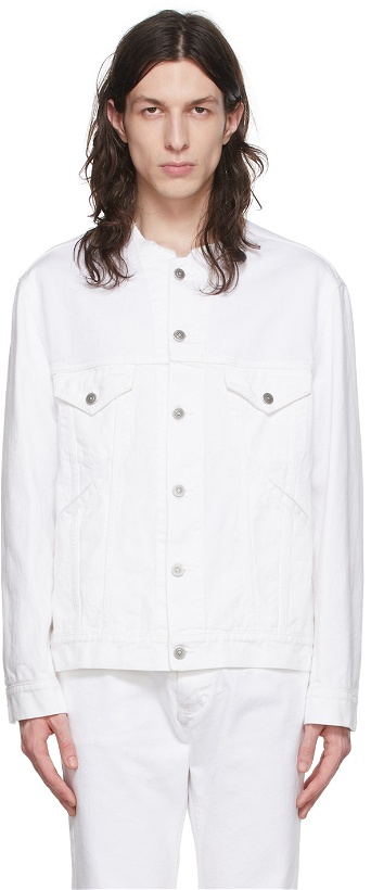 Photo: Maison Margiela White Raw Collar Denim Jacket