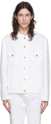 Maison Margiela White Raw Collar Denim Jacket