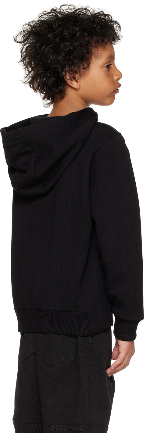 Balmain Kids Black Printed Hoodie