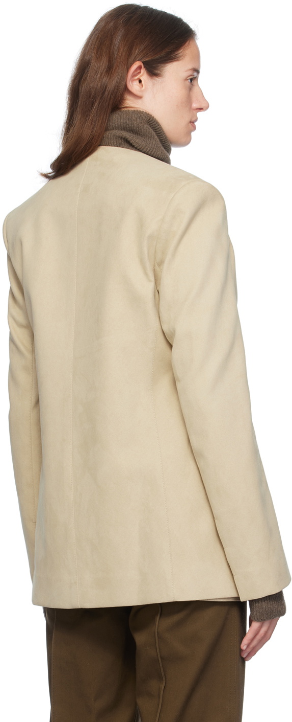 GIA STUDIOS Beige Tulip Faux-Suede Jacket