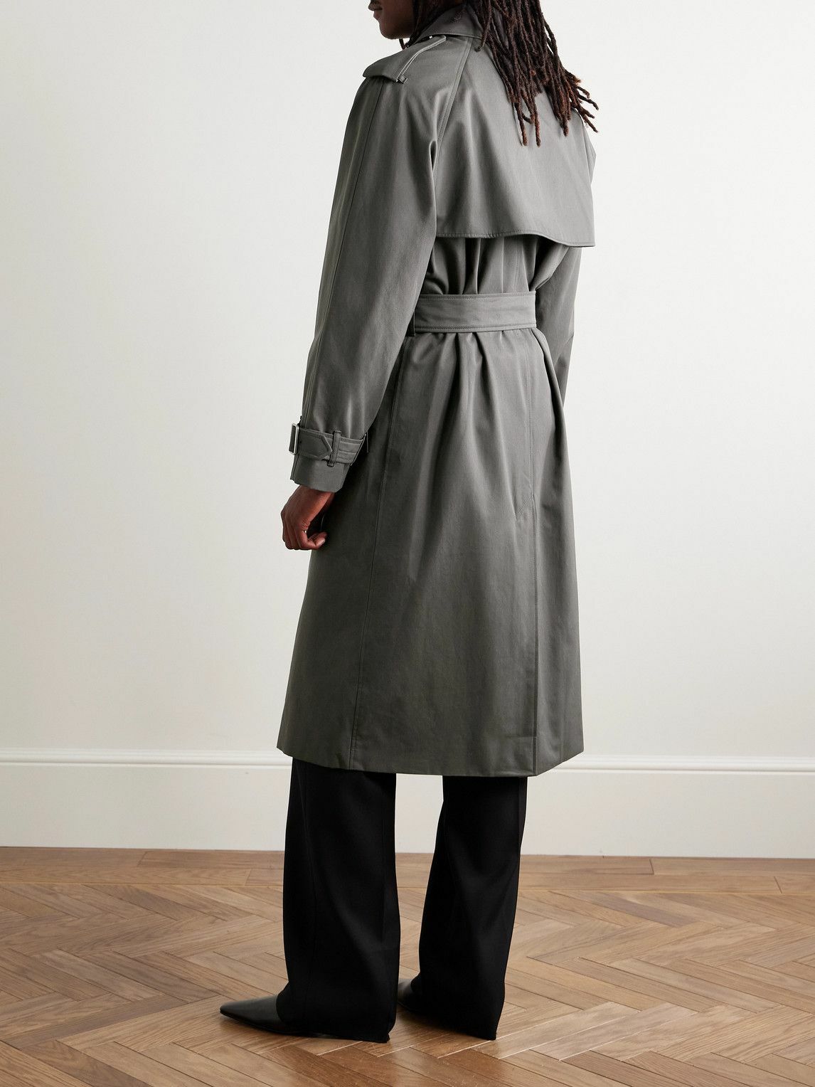 Gray burberry trench coat shops