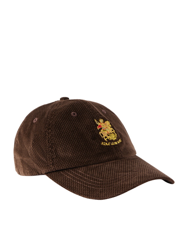 Photo: Aimé Leon Dore - St. George Logo-Embroidered Cotton-Dobby Corduroy Cap - Brown