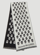 Reversible Skull Scarf in White