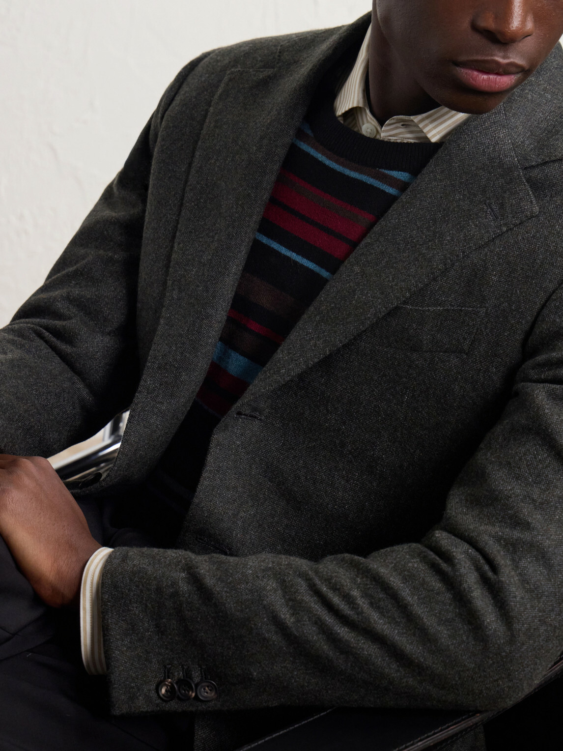 J. Mueser - Waverly Cashmere-Twill Blazer - Gray