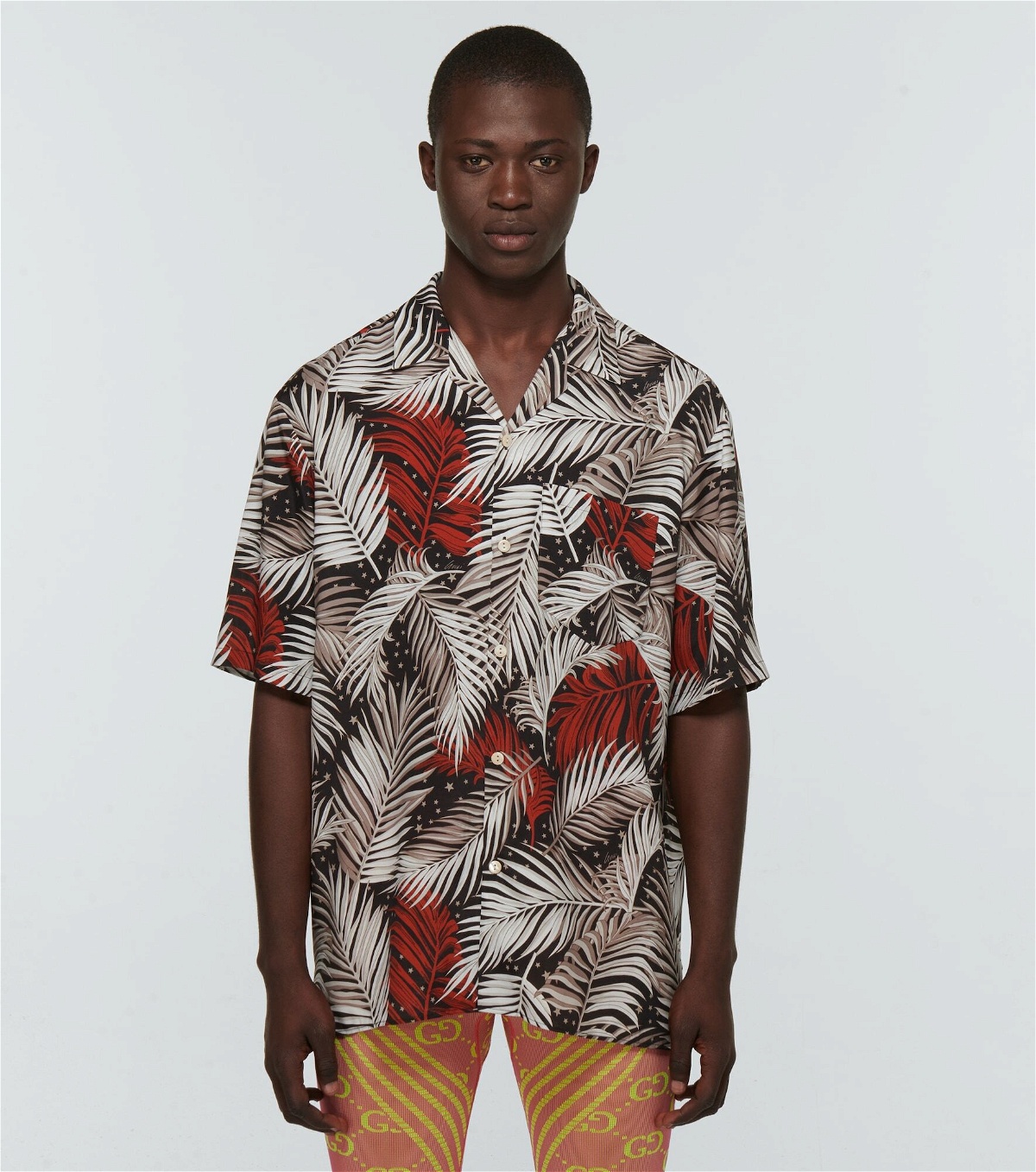 Gucci - Forest printed bowling shirt