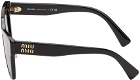 Miu Miu Eyewear Black Cat-Eye Sunglasses