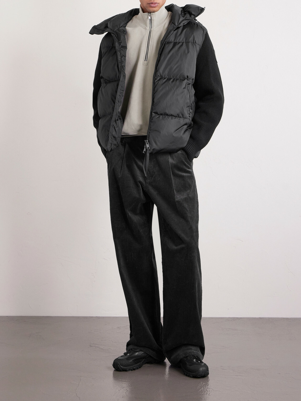 Canada Goose - HyBridge® Wool and Quilted Shell Hooded Down Jacket - Black