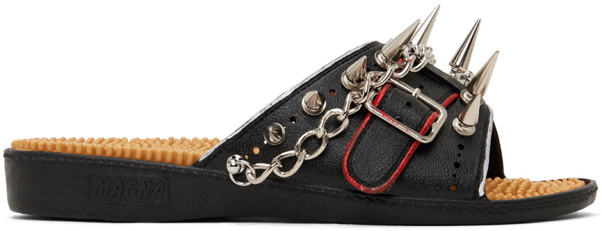 福袋安いいね半額ストア doublet Black Punk Massage Sandals Doublet 靴