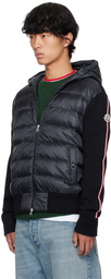 Moncler Navy Hooded Down Jacket