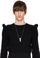 Rick Owens Silver Crystal Trunk Charm Necklace