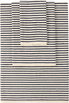 Tekla Off-White & Navy Striped Towel Set, 3 pcs
