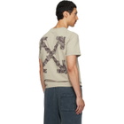 Off-White Beige Heraldic Arrow Slim T-shirt