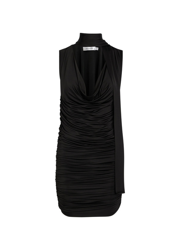 Photo: Aya Muse Brise Scarf-effect Stretch-jersey Mini Dress Black