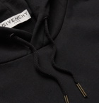 Givenchy - Flocked Loopback Cotton-Jersey Hoodie - Black