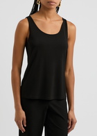 Eileen Fisher Silk-jersey Tank Black
