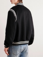 Alexander McQueen - Embroidered Wool Bomber Jacket - Black