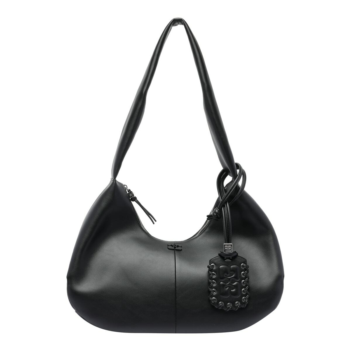 GANNI ブラック スモール Occasion バッグ Ganni Occasion Hobo Small Satin Shoulder Bag in Black | Lyst