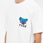 Tired Skateboards Men's Tipsy Mouse Embroidered T-Shirt in White