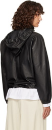 The Row Black Jilly Leather Jacket