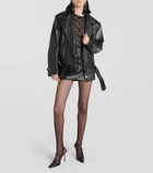 Alessandra Rich Studded leather biker jacket