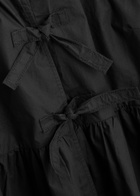 Ganni Tie-front Cotton-poplin Blouse Black