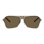 Dries Van Noten Silver and Grey Linda Farrow Edition 192 C3 Aviator Sunglasses