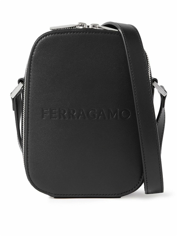 Photo: FERRAGAMO - Logo-Embossed Leather Pouch