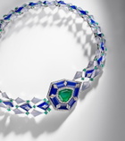Kamyen 18kt white gold necklace with gemstones