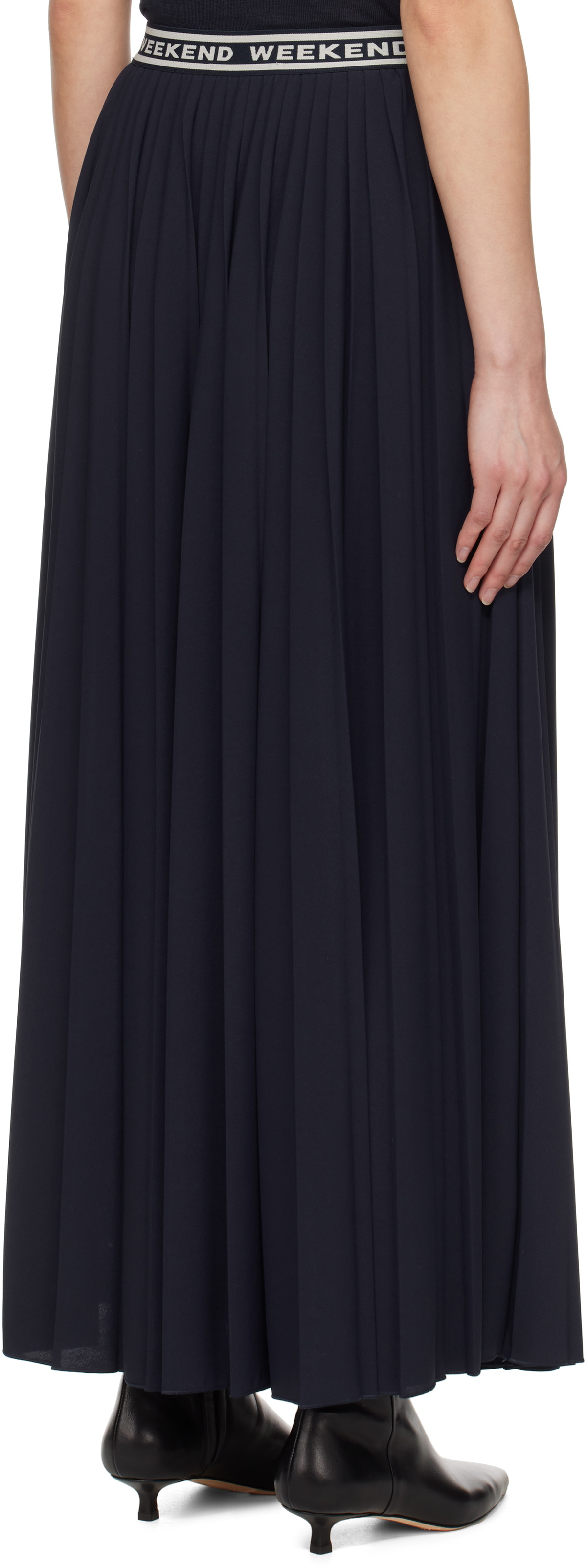 Weekend Max Mara Navy Bleu Maxi Skirt