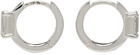 Hatton Labs Silver Emerald Cut Hoop Earrings