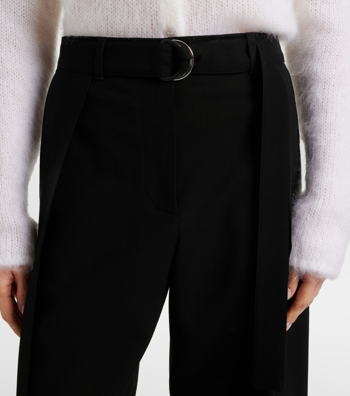 Loewe Belted wool wide-leg pants