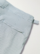 Orlebar Brown - Bulldog Mid-Length Striped Cotton-Blend Swim Shorts - Blue