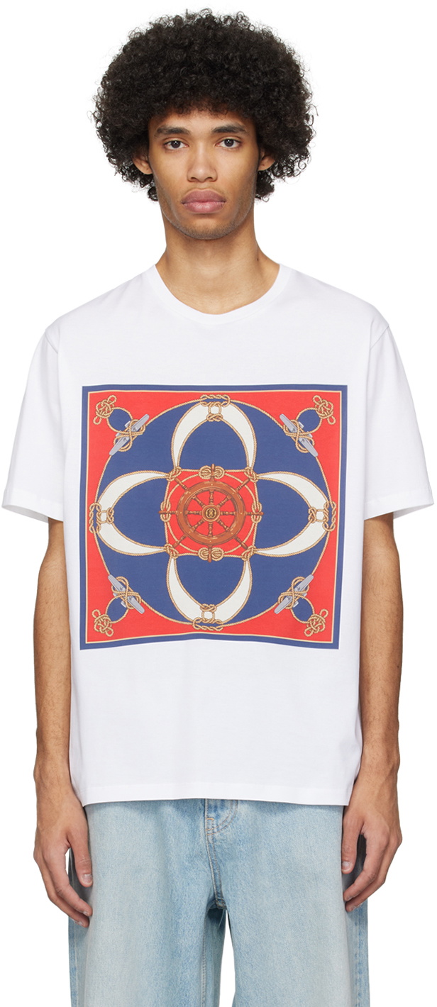 【送料&関税込】Bally Logo-printed Crewneck T-shirt BALLY LOGO T-SHIRT - WHITE | Platinum
