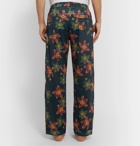 Desmond & Dempsey - Floral-Print Cotton Pyjama Trousers - Blue